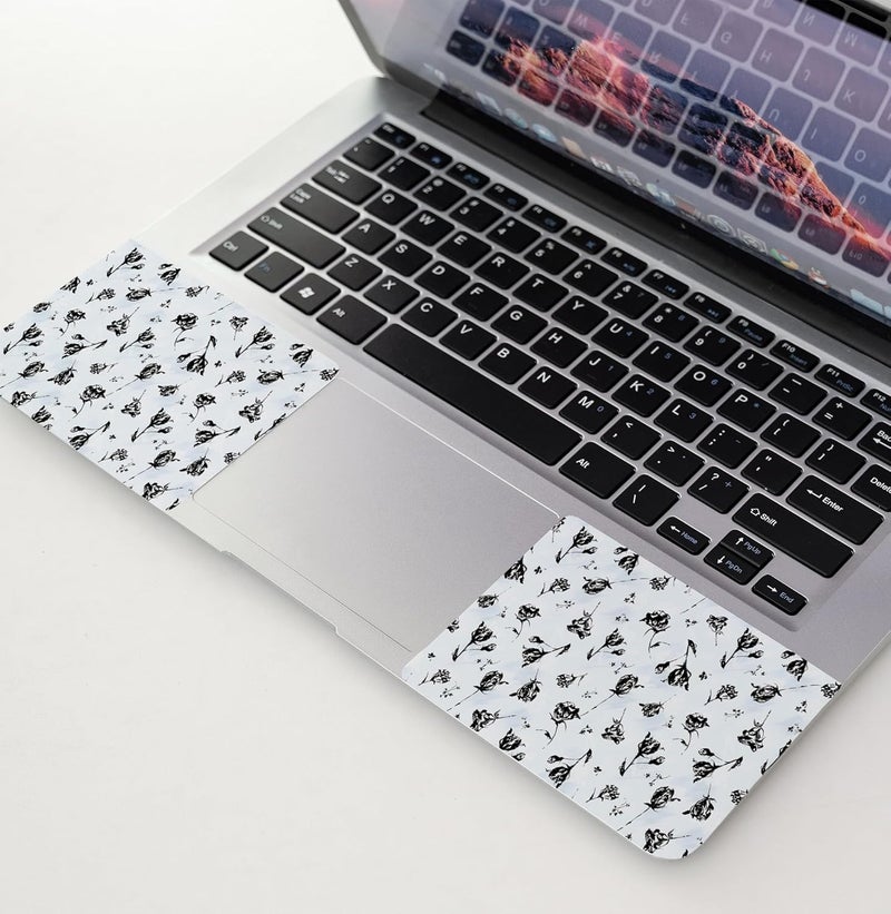 WINTOJO 11.6 13 13.3 14 15 15.6 inches Netbook Laptop Skin Sticker Decal Reusable Protector Cover Case for Laptop Notebook chromebook Black Rose W-NEK-46 - Image 3